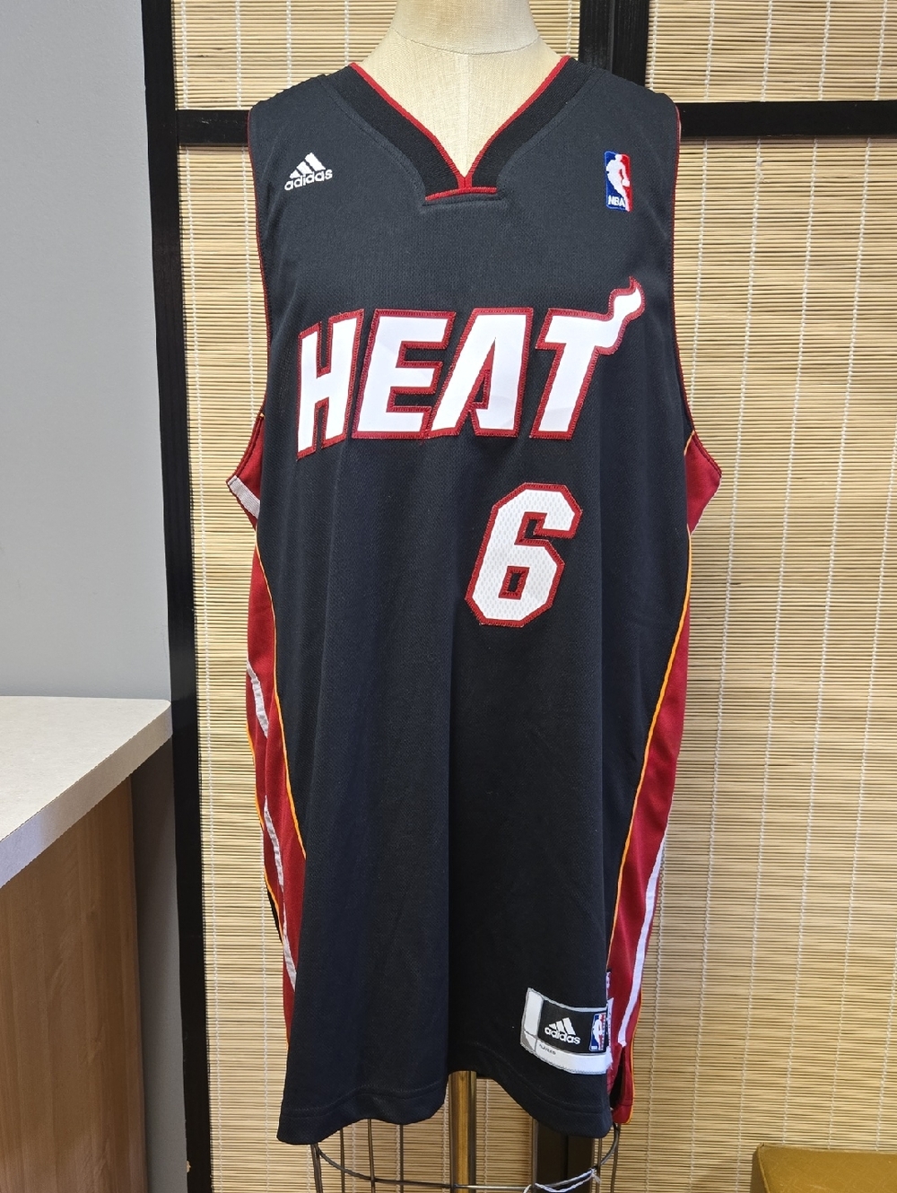 Adidas Black Miami Heat #6 Jersey